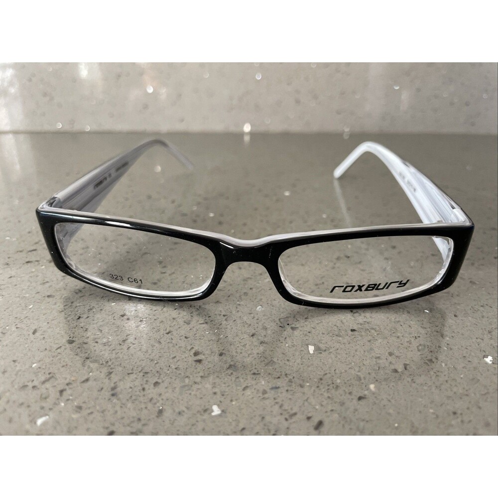 Roxbury Eyeglasses Frames ONLY 323 C61 53-17-135 Japan Black Full Rim